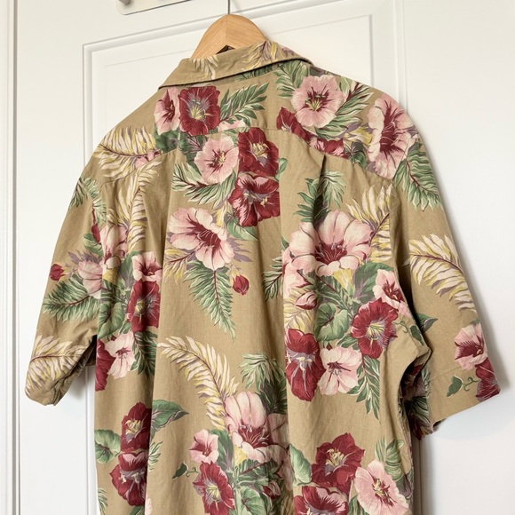 Polo Ralph Lauren Hawaiian Tropical Floral Print Men's Shirt Linen Cotton XLT - Picture 11 of 14